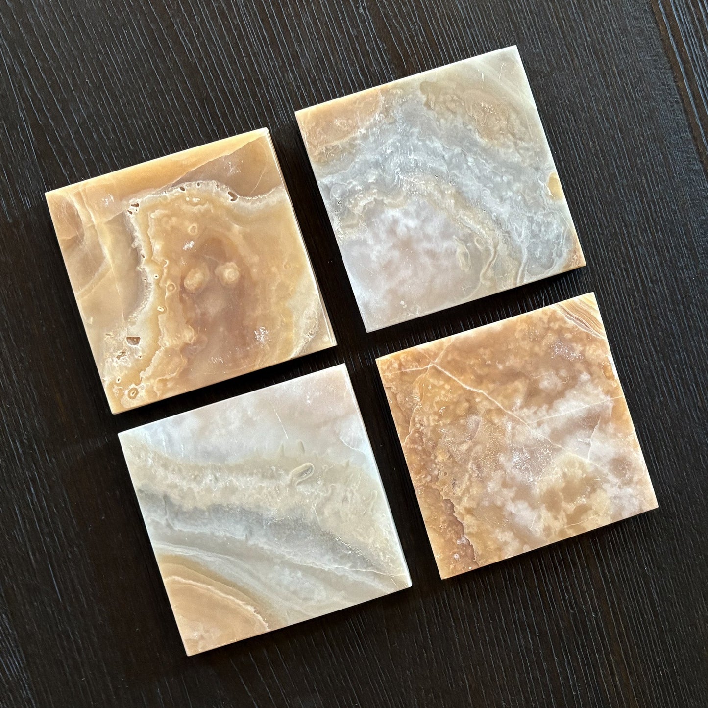 brown onyx coasters