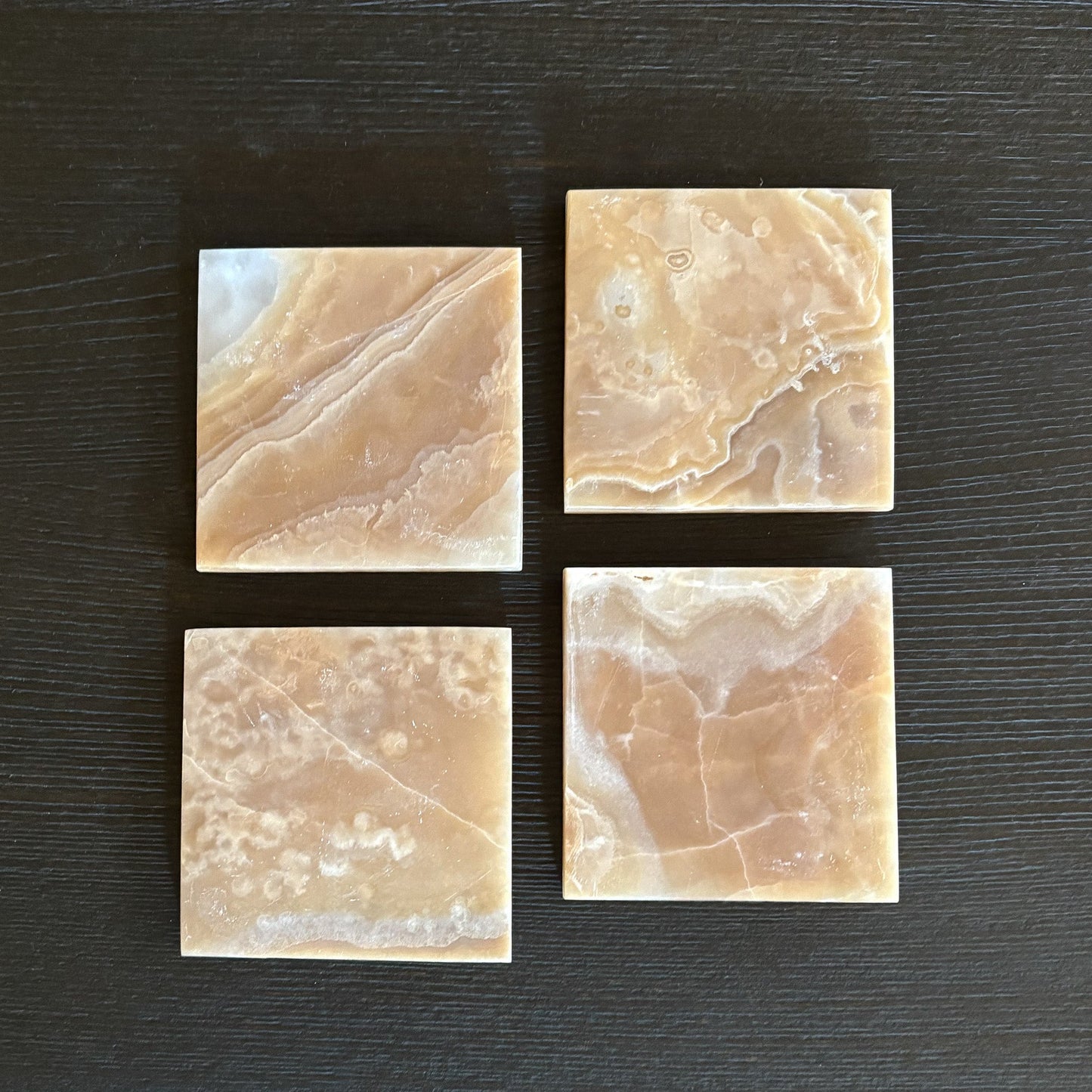 onyx wine coasters