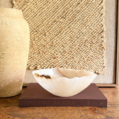 Hand Carved Amber Onyx Bowl