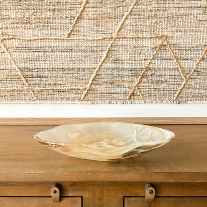 large hand carved amber onyx bowl decorative stone centerpiece