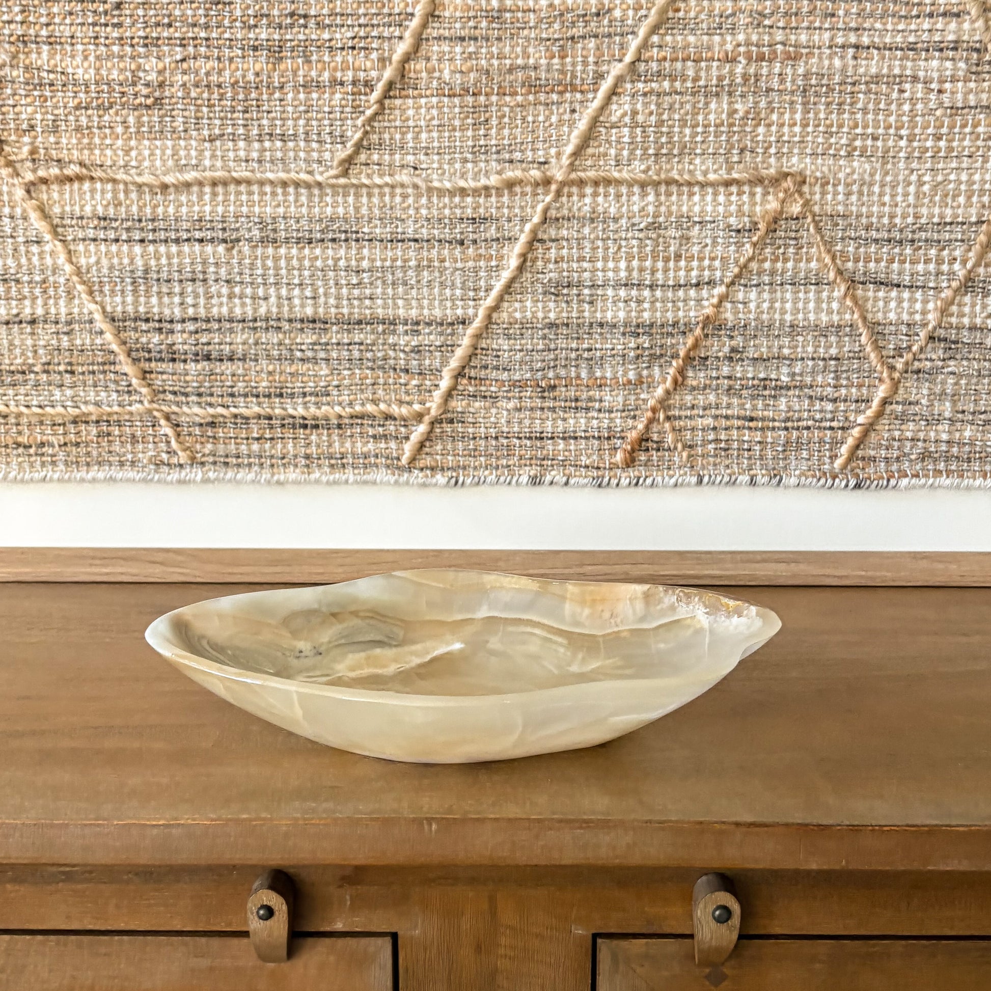 organic shaped amber onyx bowl luxury home décor