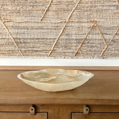 organic shaped amber onyx bowl luxury home décor