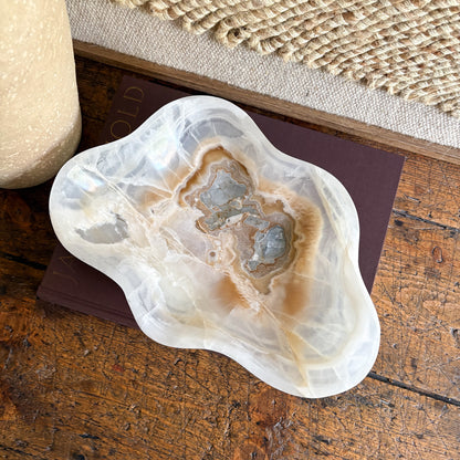 neutral mexican onyx stone bowl