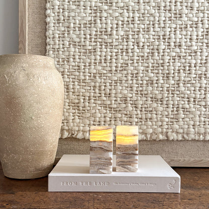 stone tealight candle holders