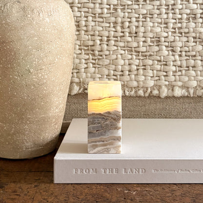 handmade stone candle holder