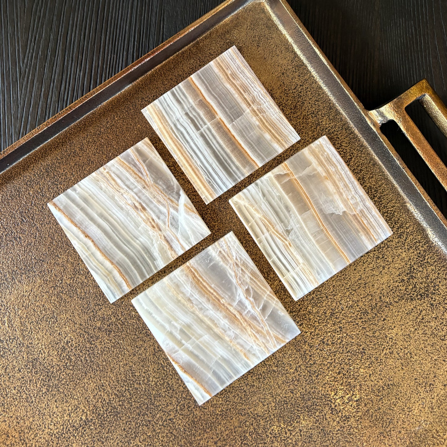 natural stone coaster set