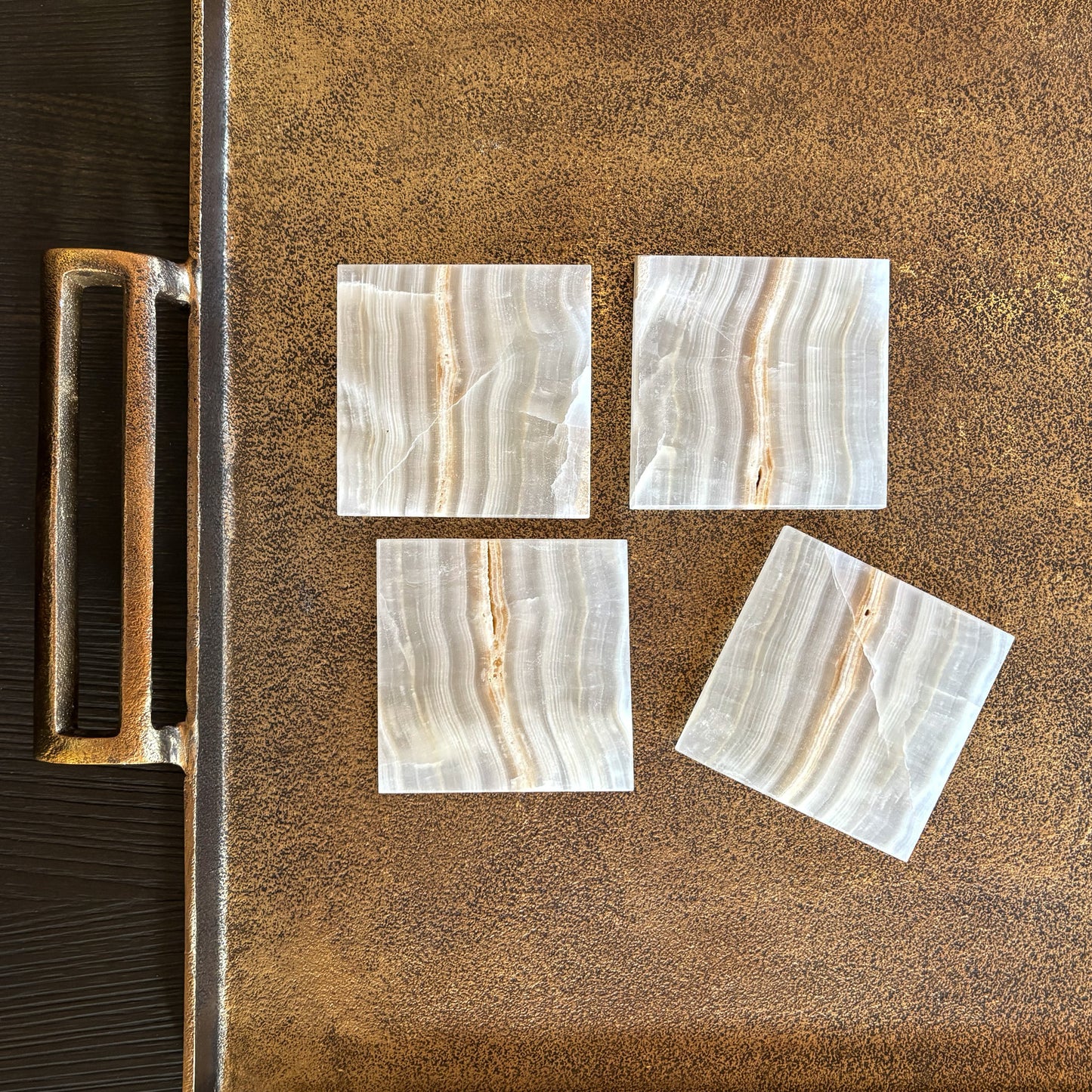 natural onyx wine coasters