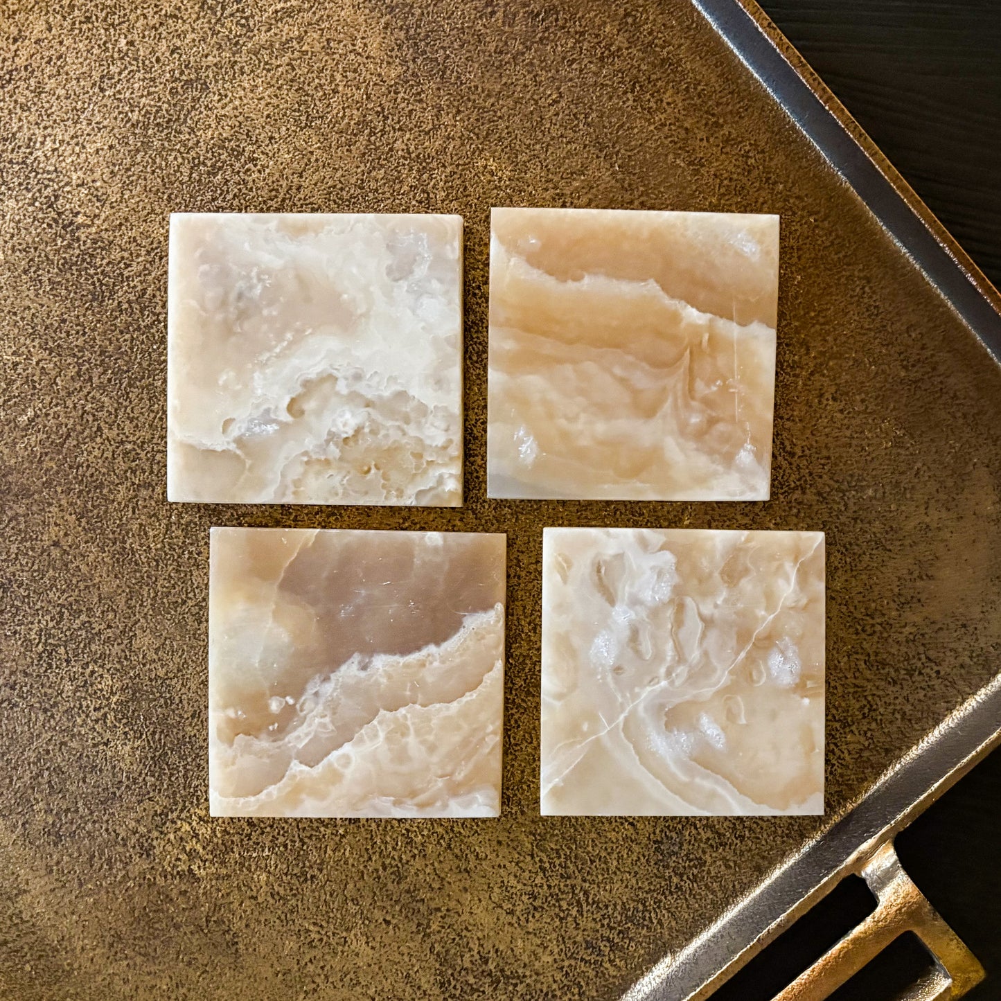 mexican onyx stone coasters
