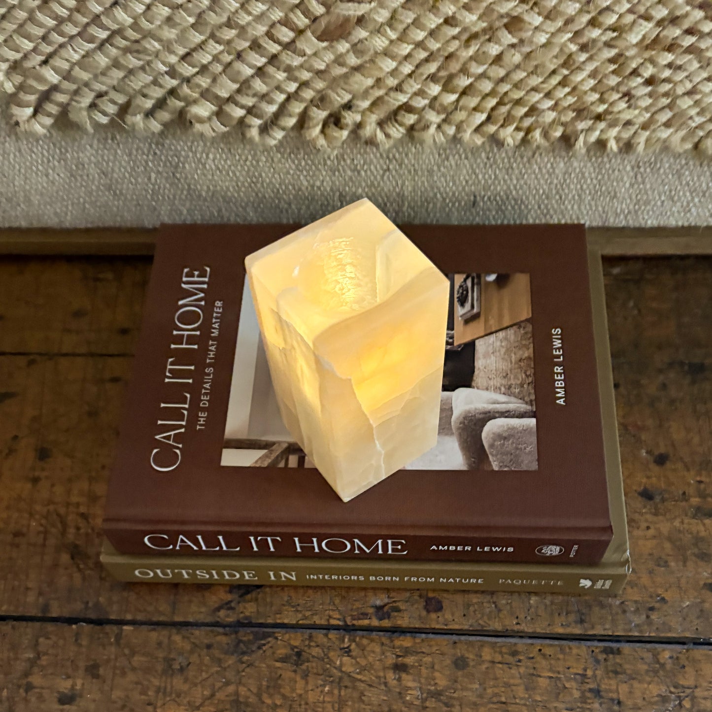 Amber Onyx Tealight Candle Holder