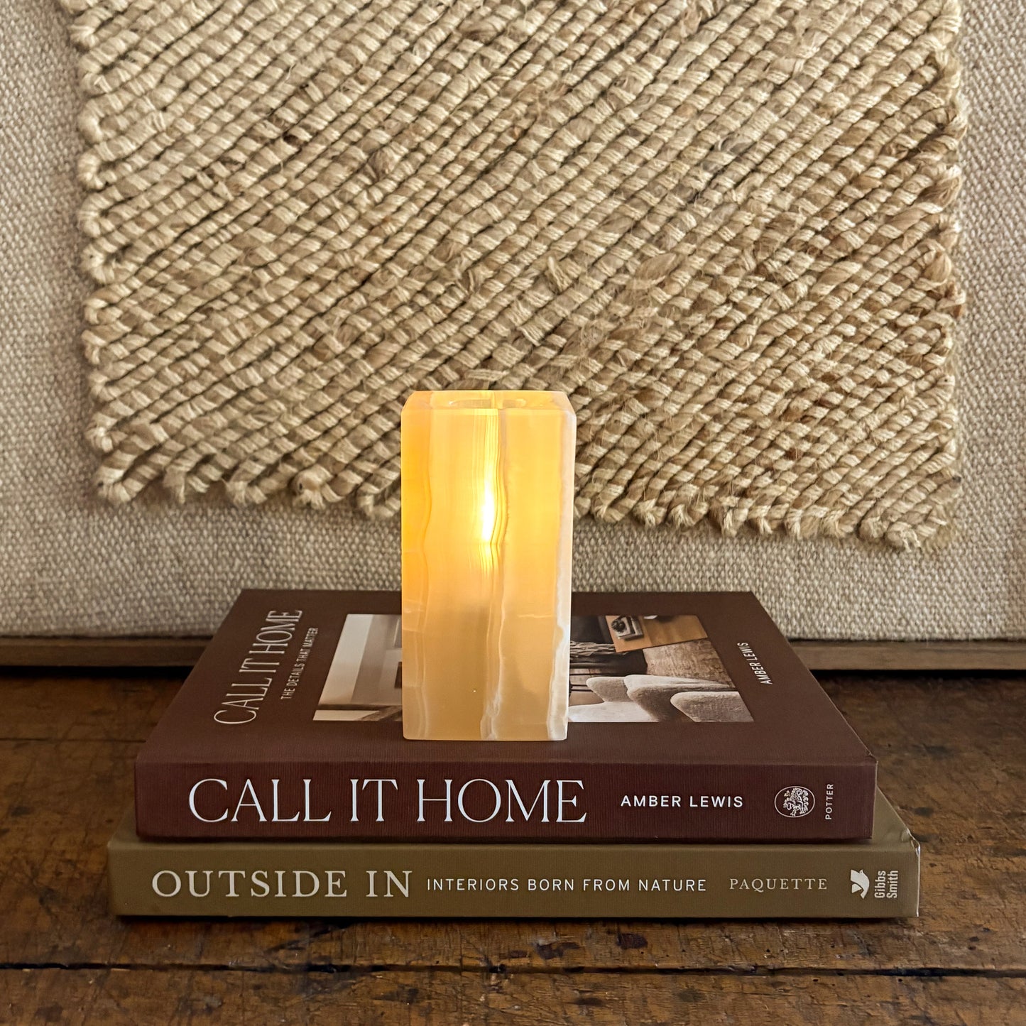 Amber Onyx Tealight Candle Holder