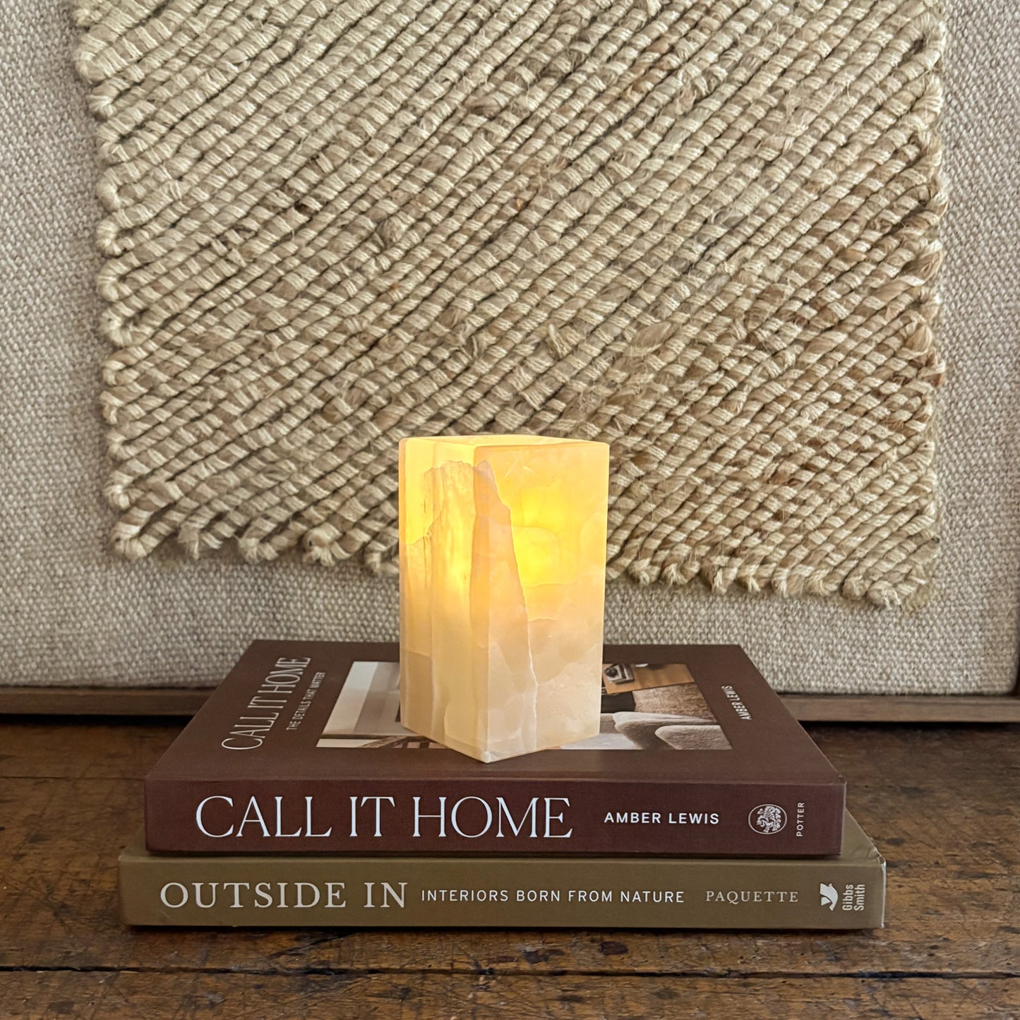 Amber Onyx Tealight Candle Holder