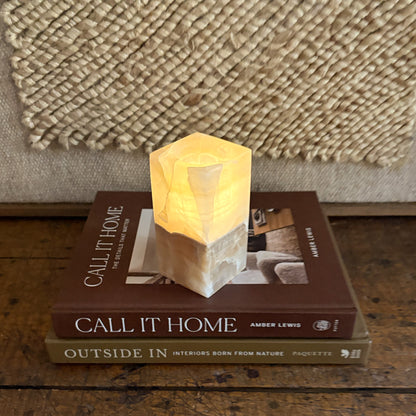 Amber Onyx Tealight Candle Holder