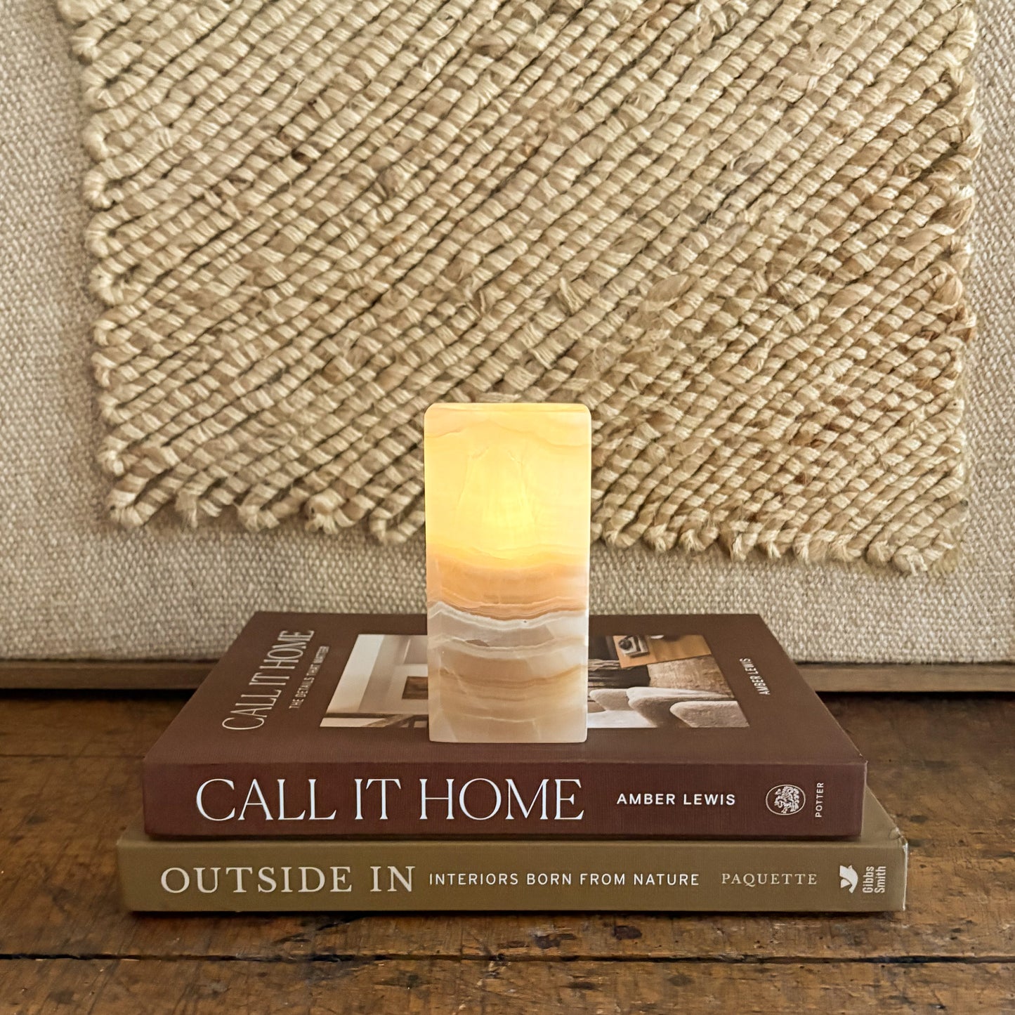 Amber Onyx Tealight Candle Holder