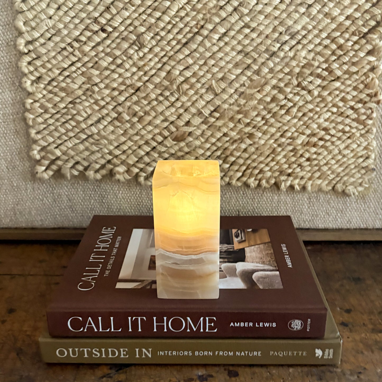 Amber Onyx Tealight Candle Holder