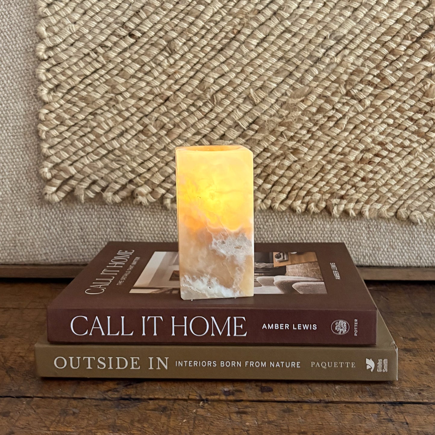 Amber Onyx Tealight Candle Holder