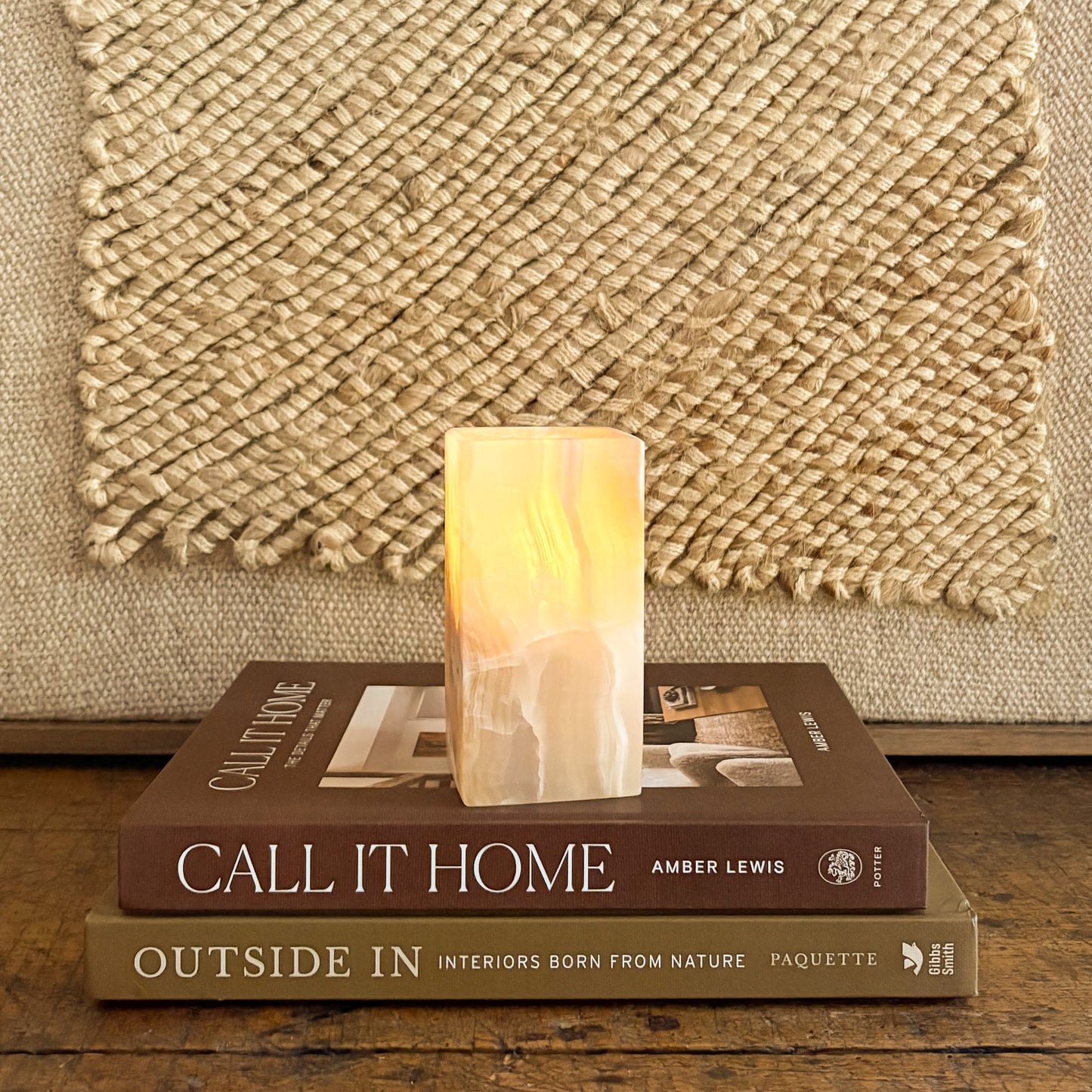 Amber Onyx Tealight Candle Holder