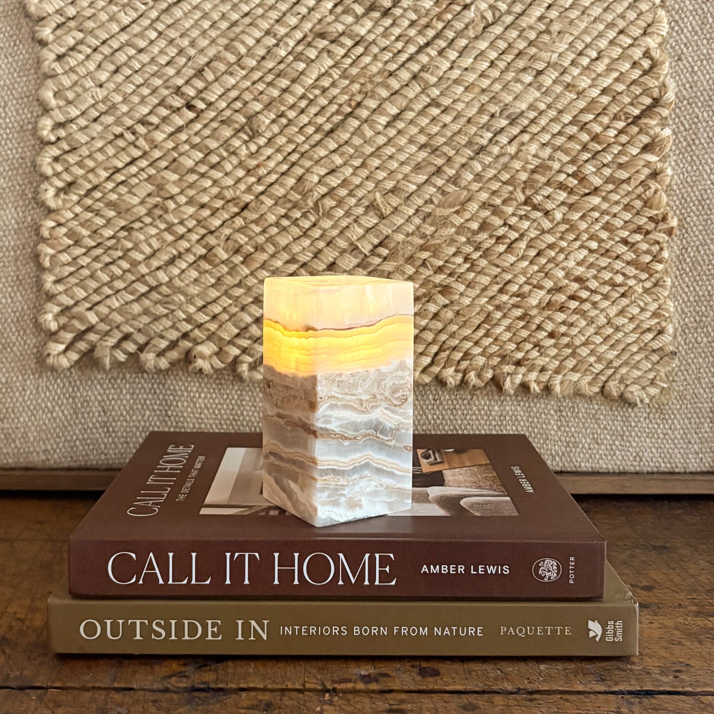 Amber Onyx Tealight Candle Holder