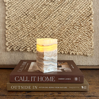 Amber Onyx Tealight Candle Holder