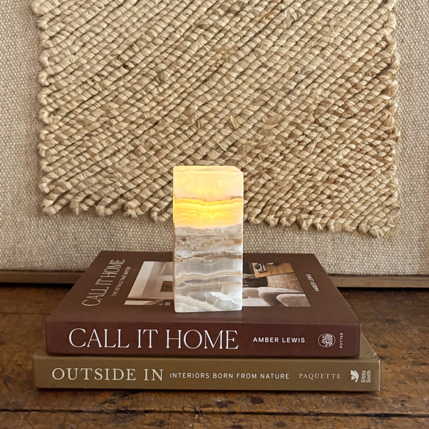 Amber Onyx Tealight Candle Holder