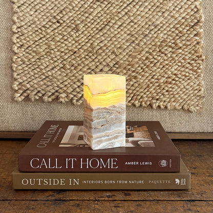 Amber Onyx Tealight Candle Holder