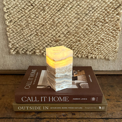 Amber Onyx Tealight Candle Holder