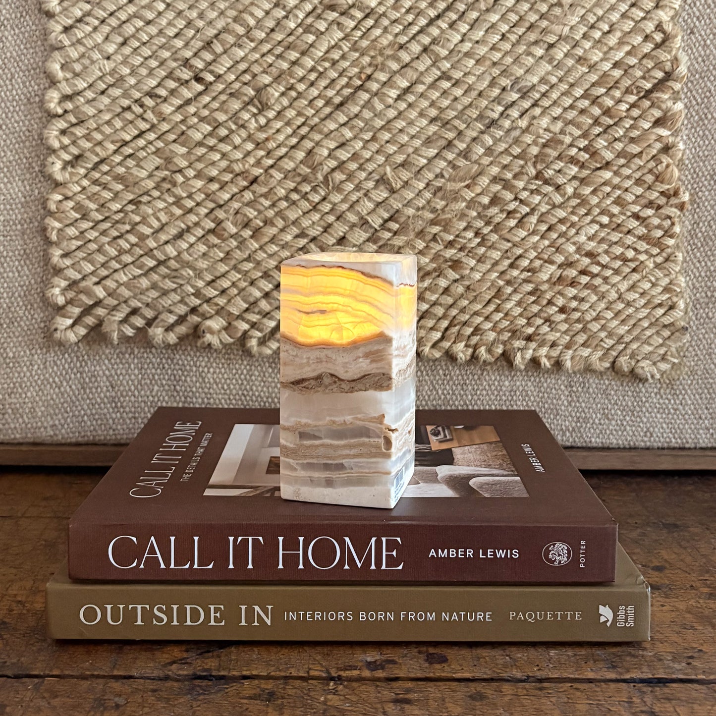 Amber Onyx Tealight Candle Holder