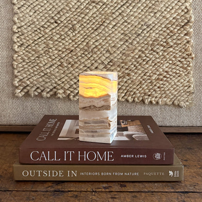 Amber Onyx Tealight Candle Holder