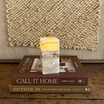 Amber Onyx Tealight Candle Holder