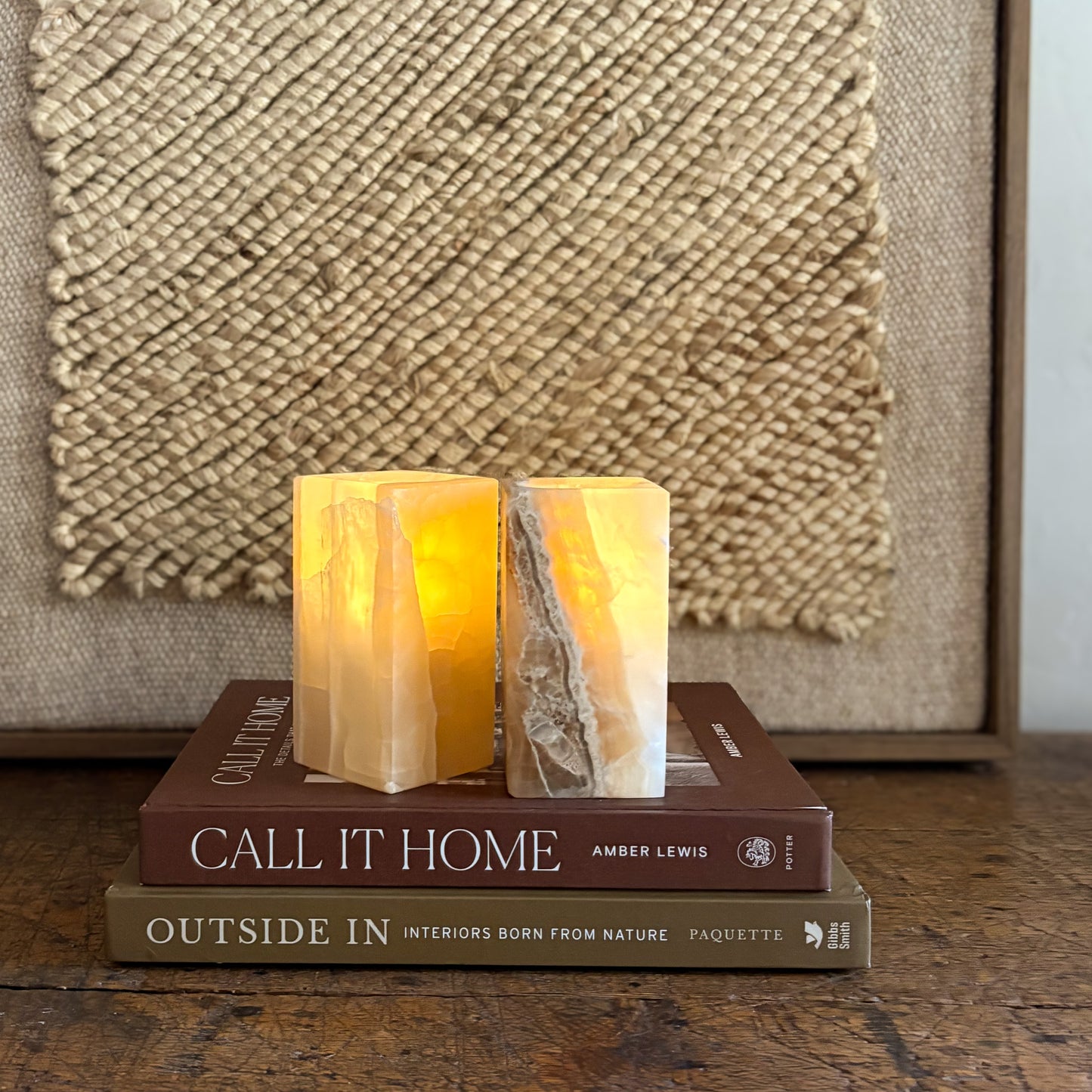 Amber Onyx Tealight Candle Holder