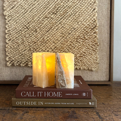 Amber Onyx Tealight Candle Holder