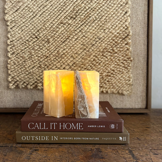 Amber Onyx Tealight Candle Holder