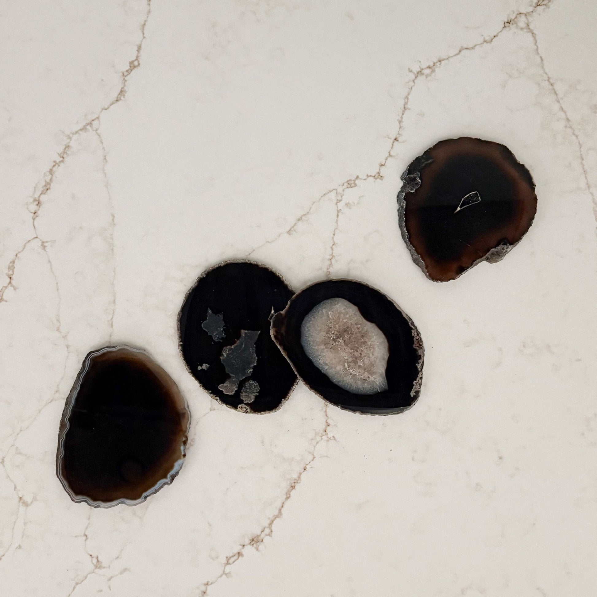 natural stone agate coasters