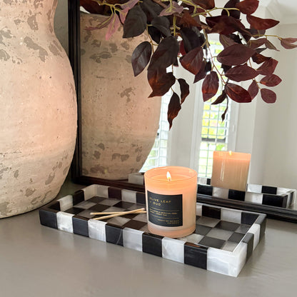 black and white onyx accent tray