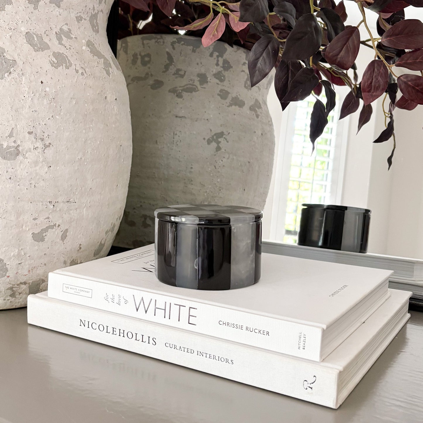 decorative marble and onyx lidded box