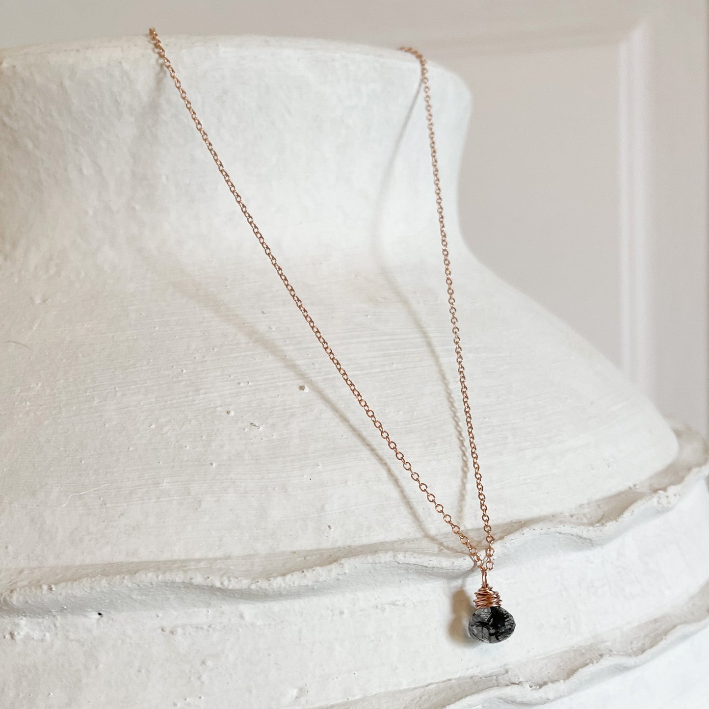 modern minimalist crystal necklace