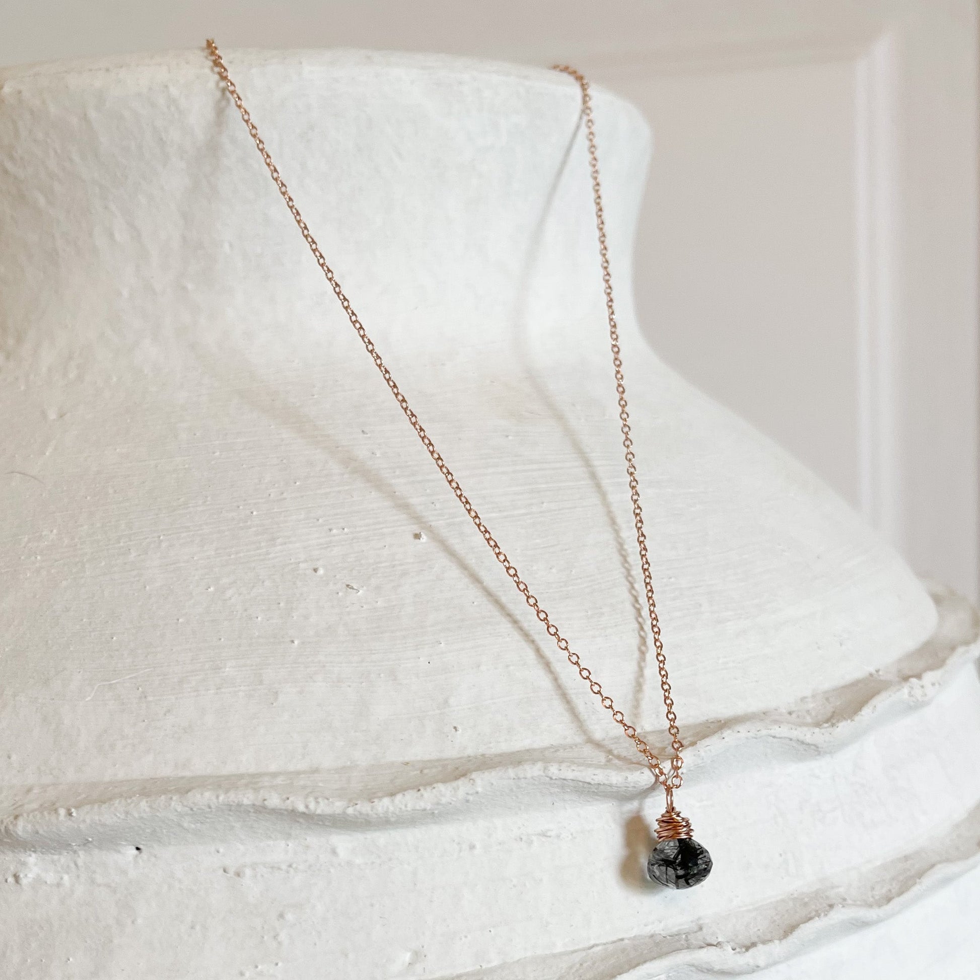 modern minimalist crystal necklace