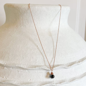 black rutilated quartz pendant necklace
