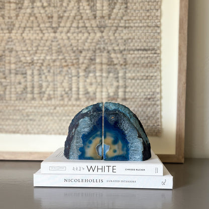 blue stone bookends