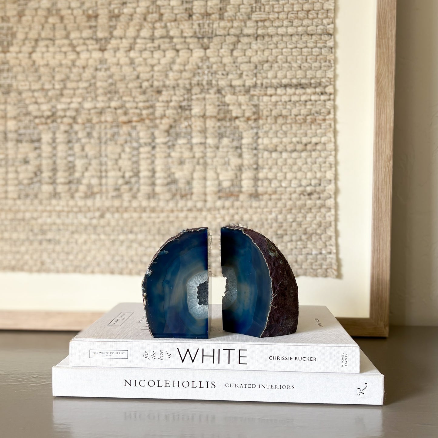 blue stone bookends