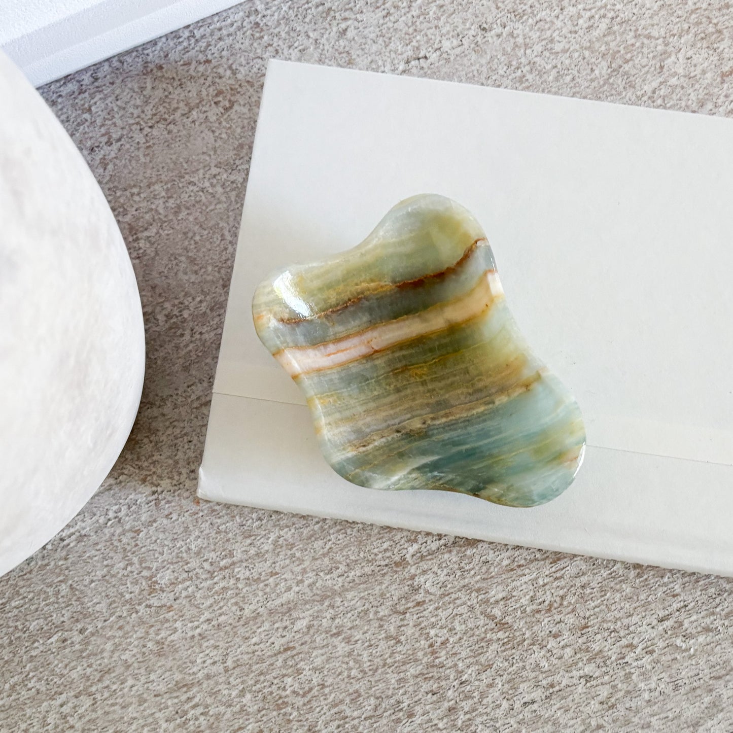 Hand Carved Blue Onyx Trinket Dish