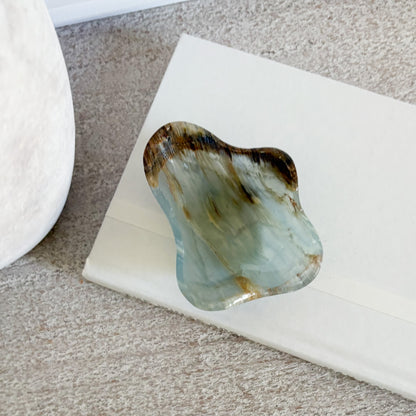 Hand Carved Blue Onyx Trinket Dish