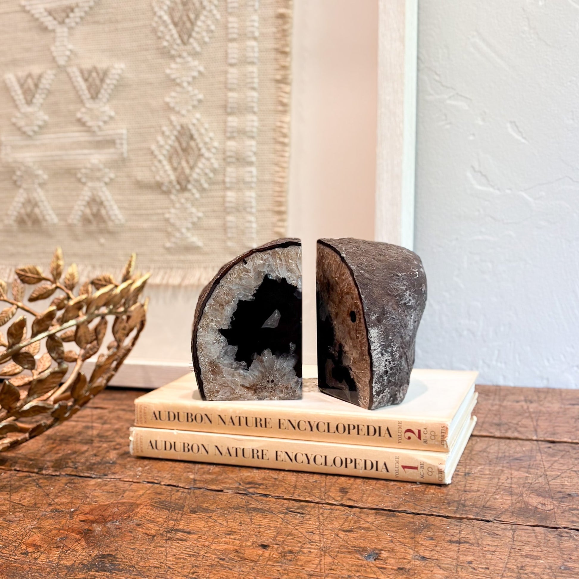 natural stone bookend pair