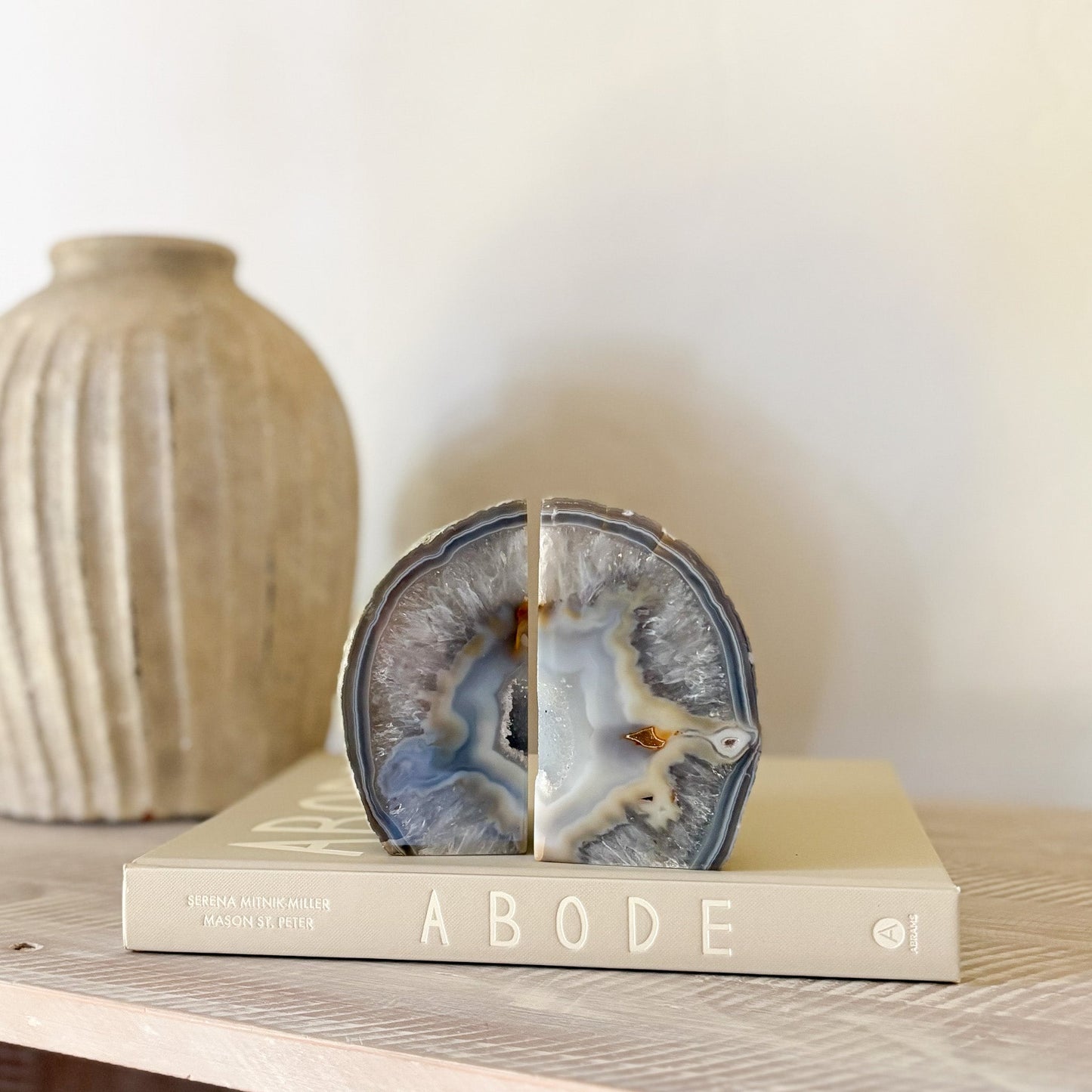 natural stone bookend pair