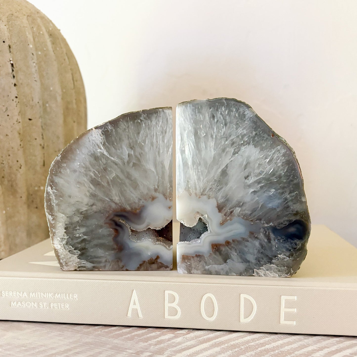 natural stone bookend pair