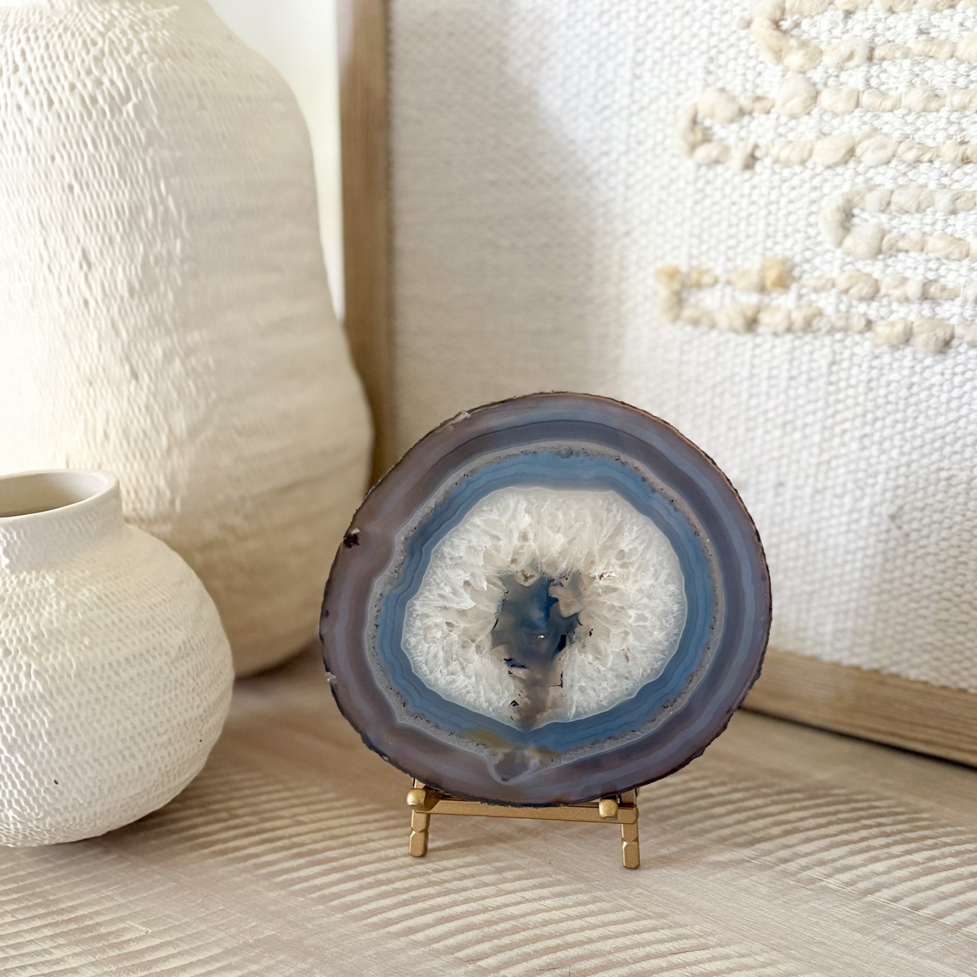 agate crystal home accents, organic home decor