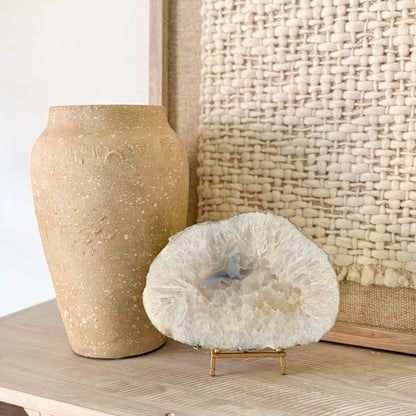 Designer natural stone accent—polished Brazilian agate slab