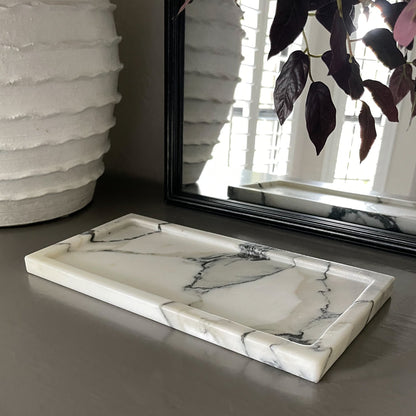marble home accents, decorative marble tray, marble vanity tray