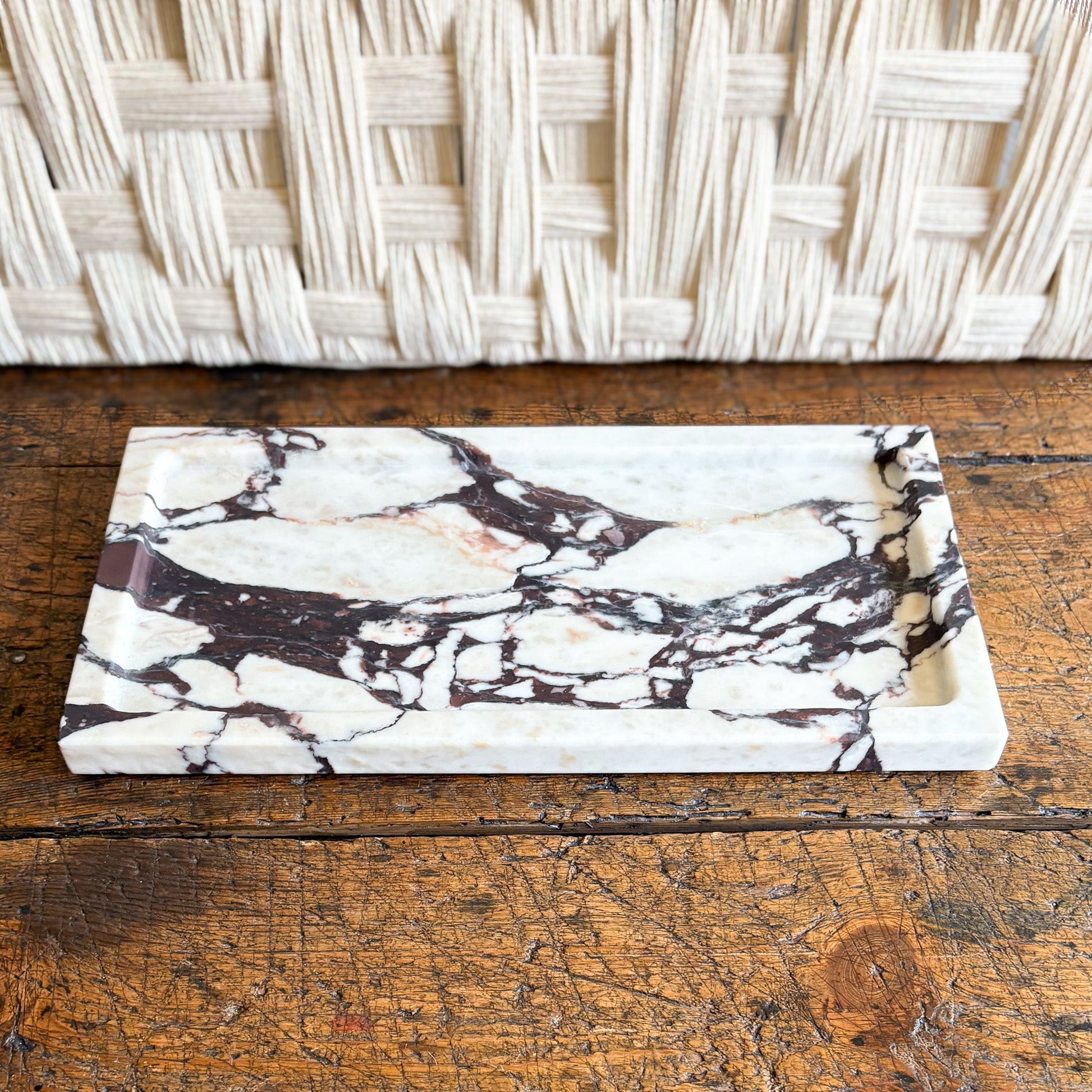 natural home decor, natural home accents, marble vanity tray