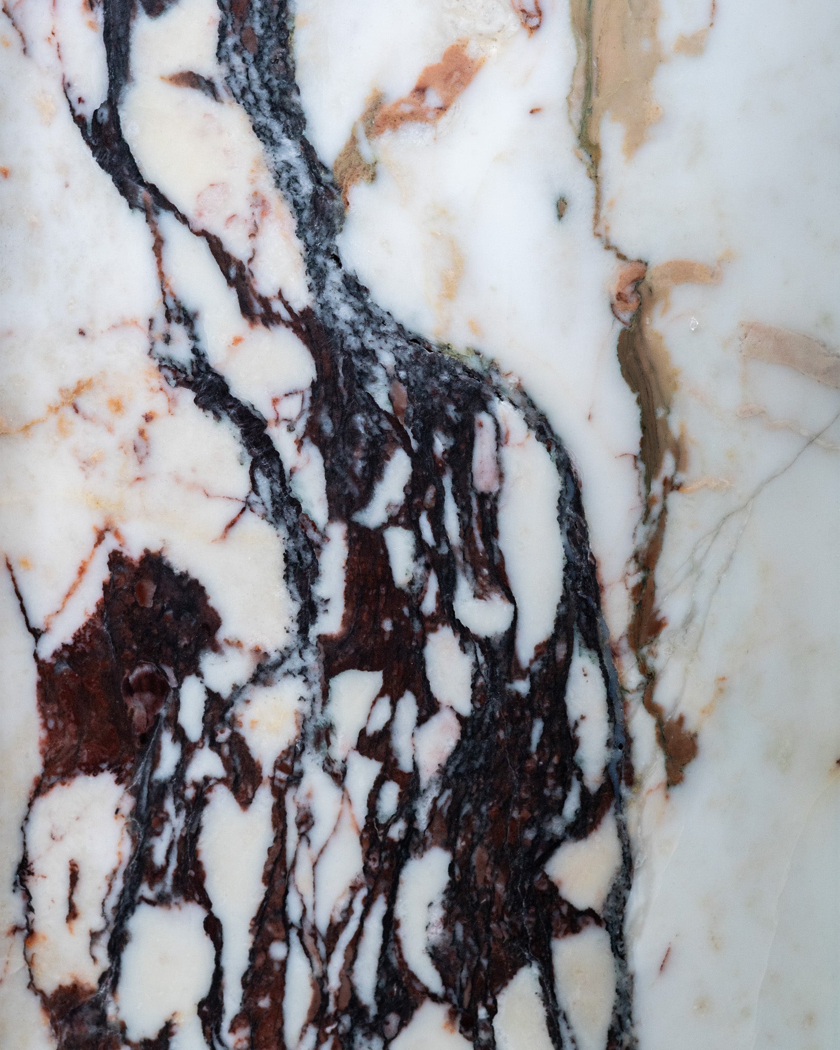 Modern Calacatta Viola marble tray for styling candles, books, and decorative objects