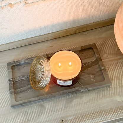 grey marble accent tray